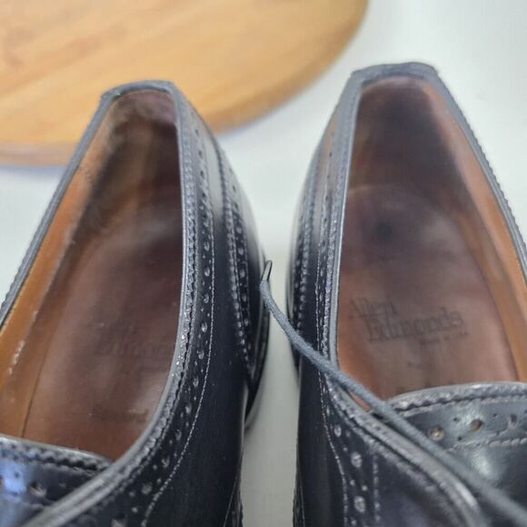 Allen Edmonds Sanford Dress Shoes Wing Tip‎ Cap Toe Derby Black Leather 10.5 C